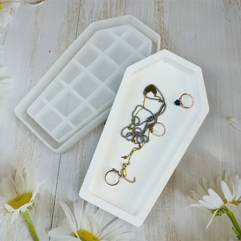 Serving Tray Mold - Хэллоуин гроб смола форма лоток для
