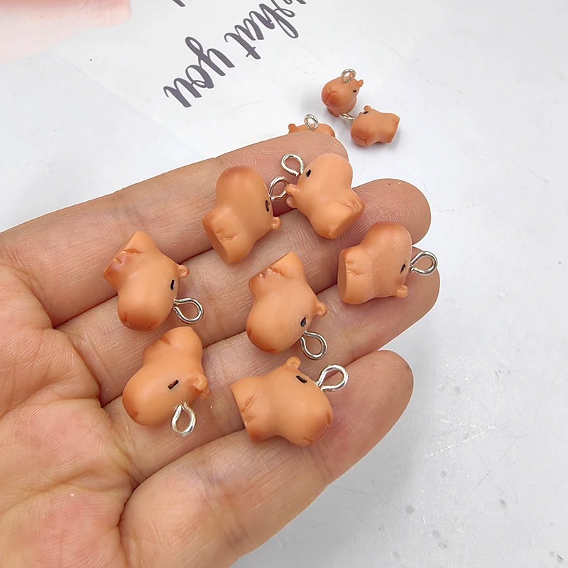 Resin Crafts Diy - 10 шт. милых маленьких подвесок-капибар для