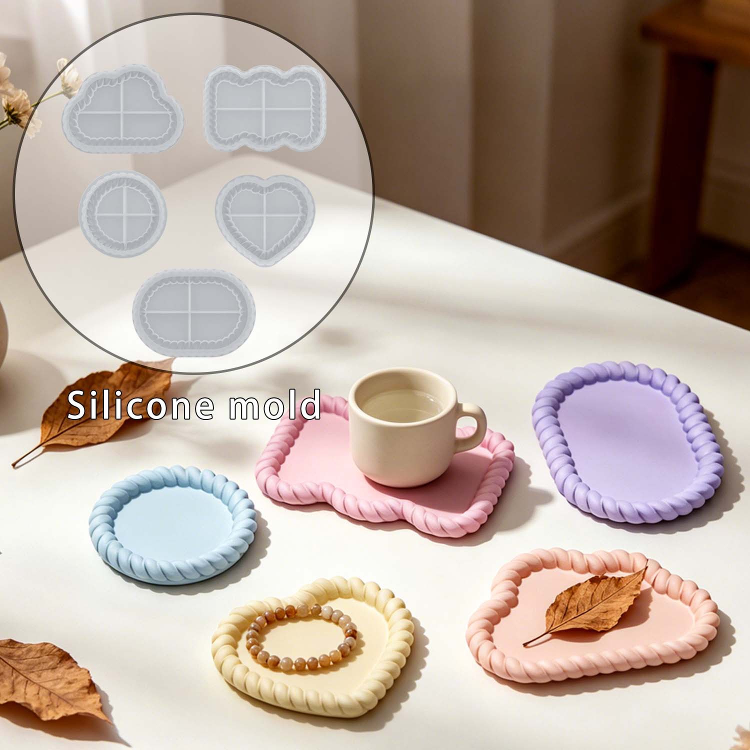 Serving Tray Mold - Разнообразные наборы подставок из джута, формы