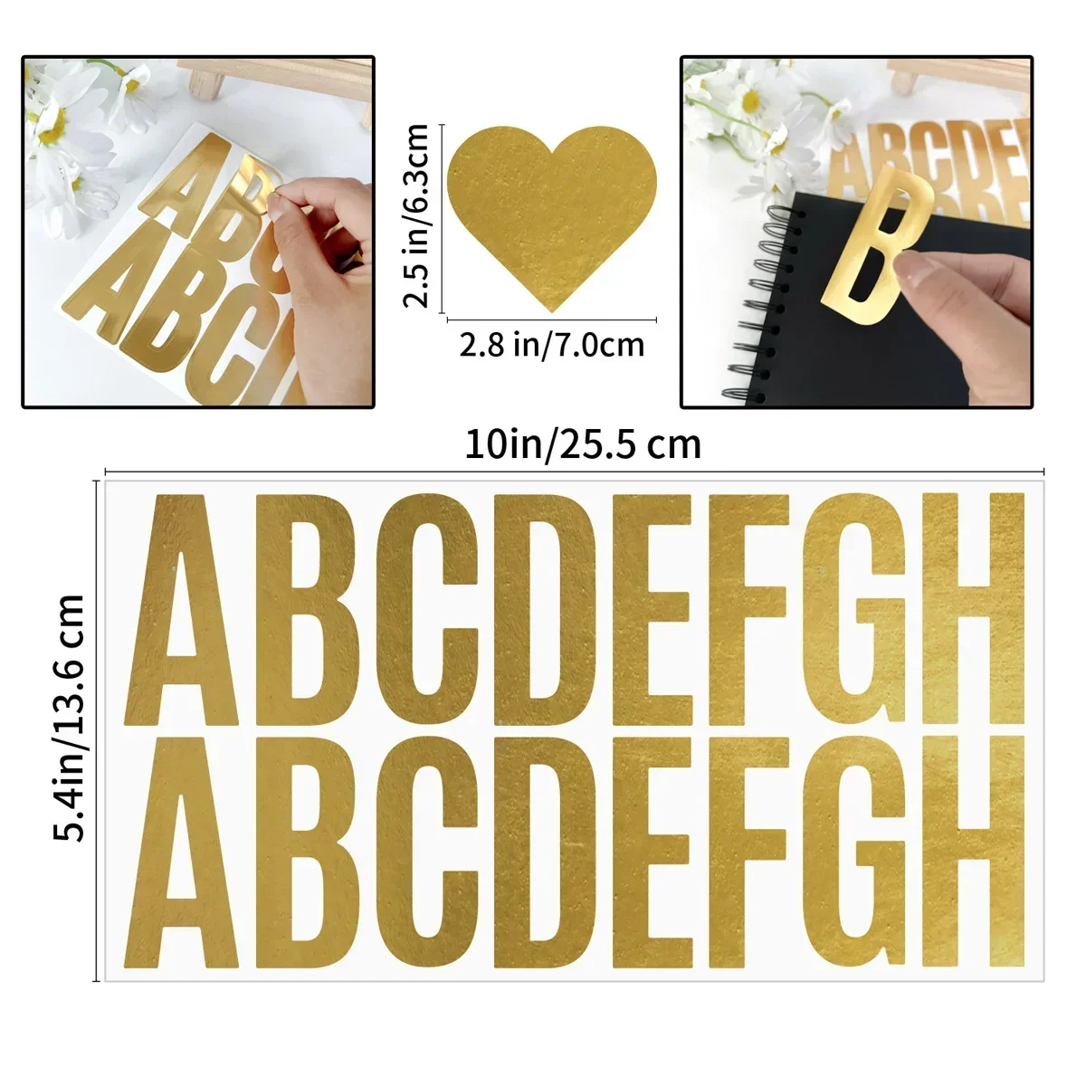 Gold Foil Flakes - 100 шт. 6 листов наклейки с