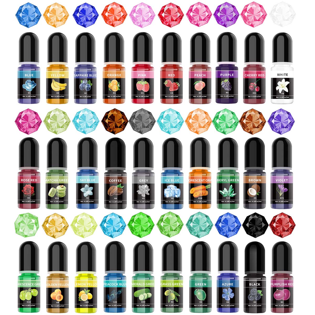 Epoxy Uv Resin Kit - 5 мл/бутылка, пигмент из эпоксидной смолы,