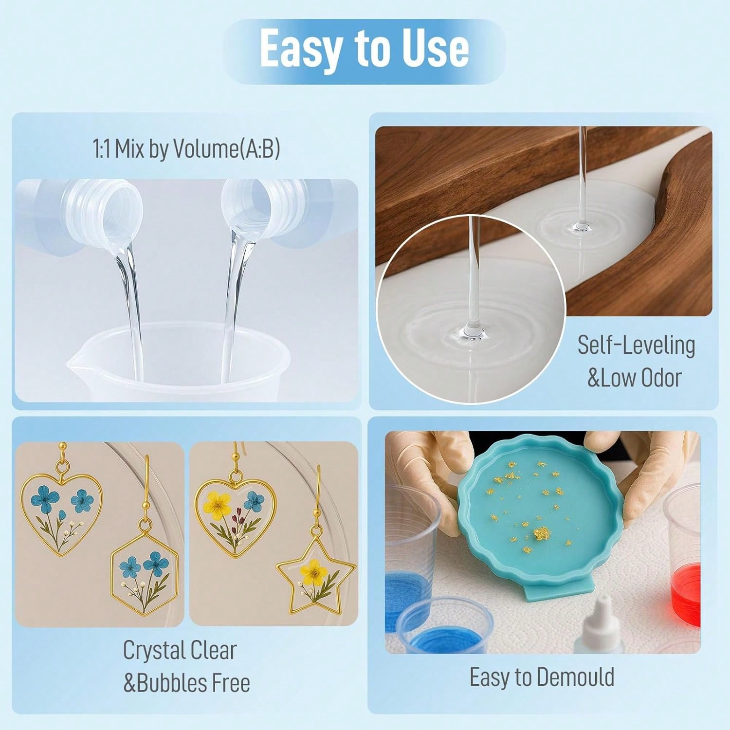 Кристально чистая эпоксидная с – обзор и цена Resin Jewelry Kit