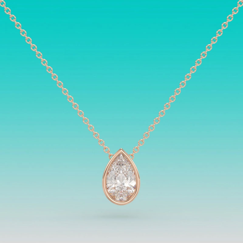 Кулон-солитер с муассанитом в  – обзор и цена Bezels Set Pendant